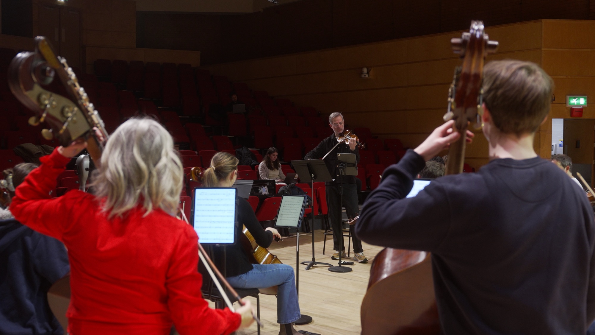 Classical music recording session