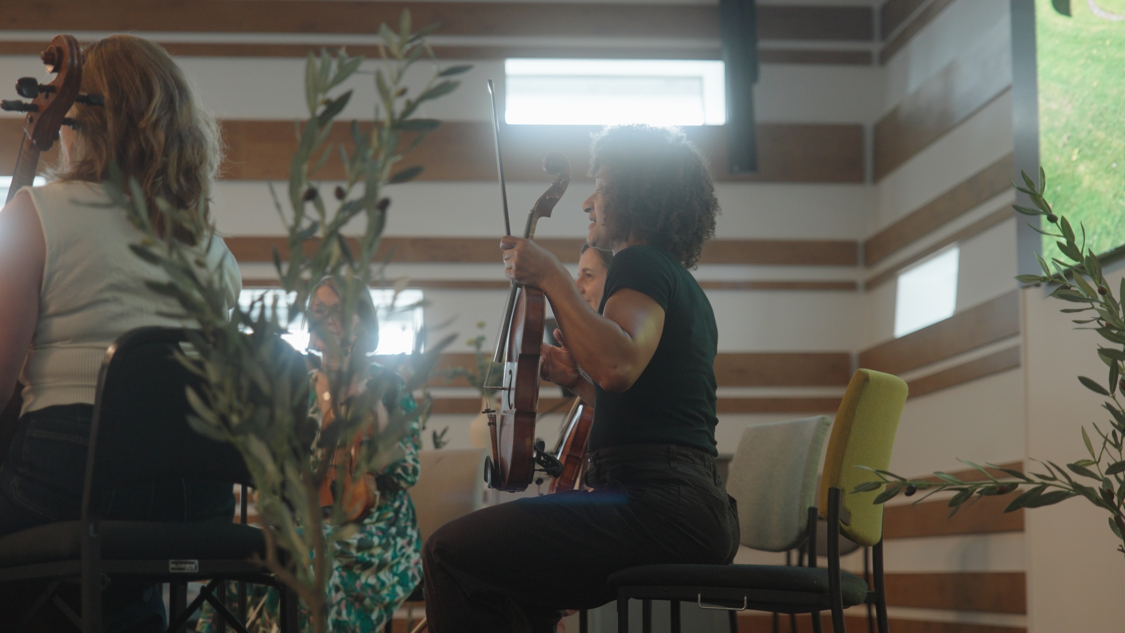 Still from the Maggies documentary film for Scottish Ensemble